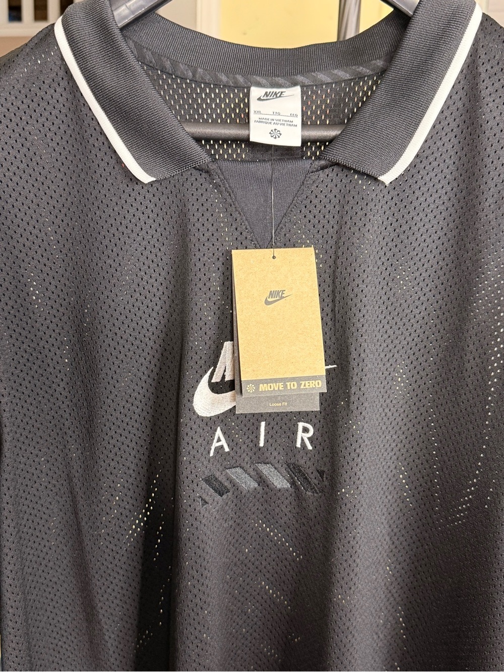 Gorgeous Nike Black Mesh Polo with White Trim!!! - Picture 5 of 8